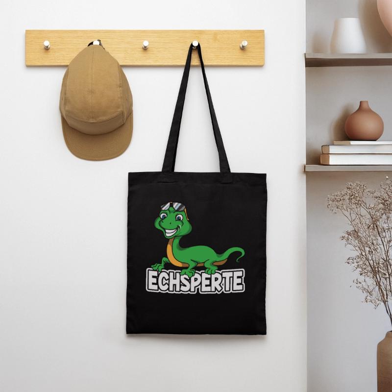 Echsperte Echse Reptilien Eidechse Experte Spruch Stoffbeutel