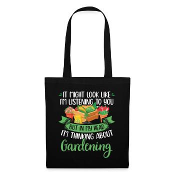 Jardinage Jardinier jardinier jardinier jardinier cadeau - Sac en tissu - noir - Devant