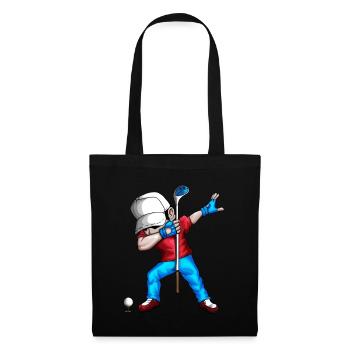 Dabbing Golfer Golfspieler Golfball Golfverein Fan - Stoffbeutel - Schwarz - Vorne