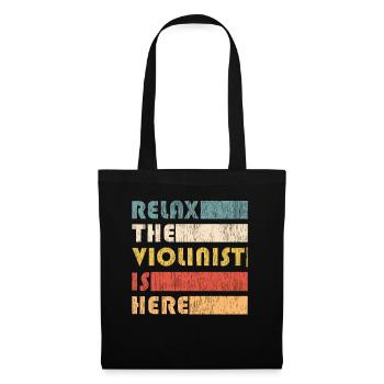 Violinist Vintage Violon Musicien Cadeaux Vintage - Sac en tissu - noir - Devant