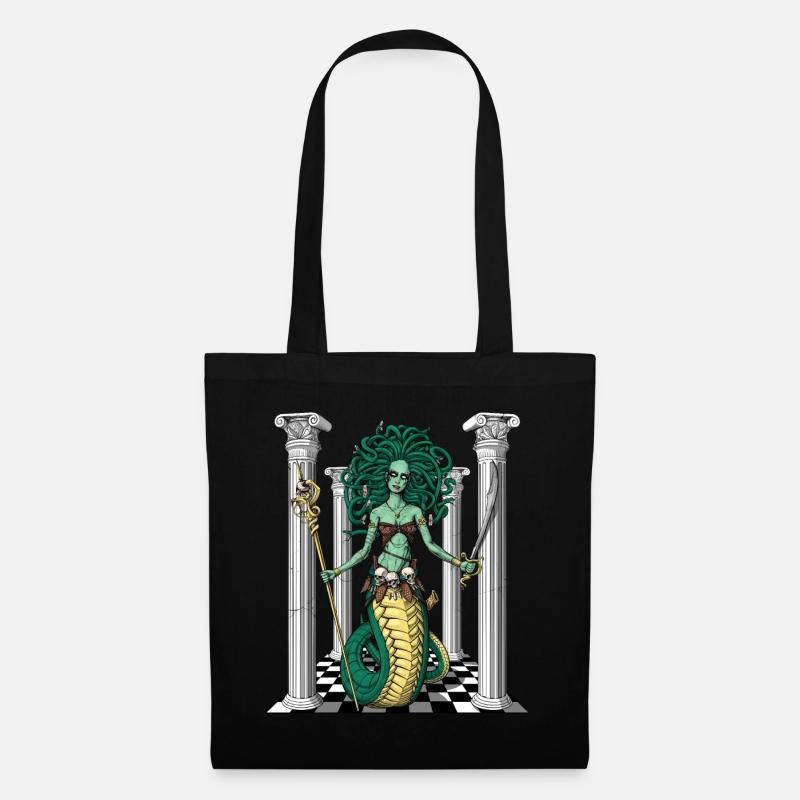 Déesse gorgone méduse - Sac en tissu - noir