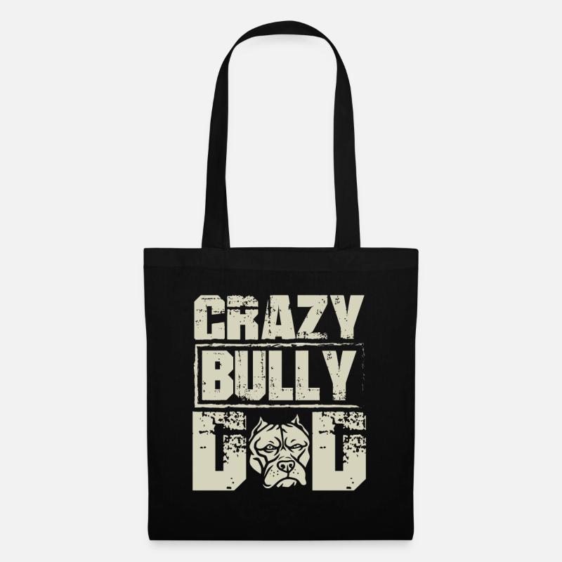 Bully Dad Hundebesitzer American Bully Geschenk - Stoffbeutel - Schwarz