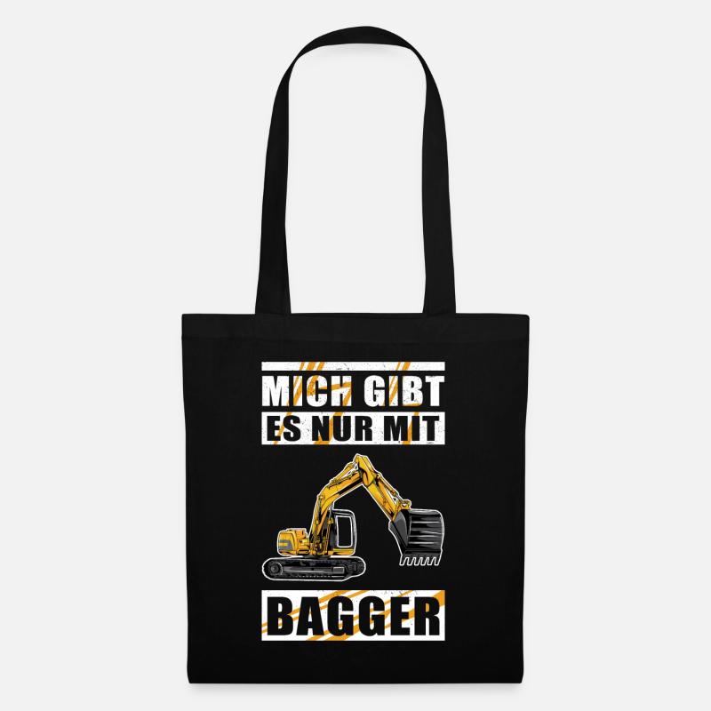 Baggerfahrer Baggerführer Baggern Bagger Geschenk - Stoffbeutel - Schwarz