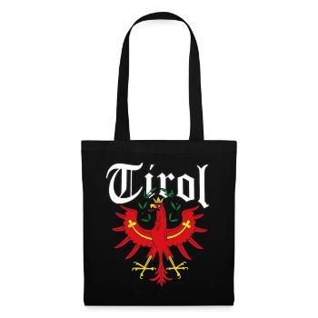 Tirol Tiroler Adler Wappen - Stoffbeutel - Schwarz - Vorne