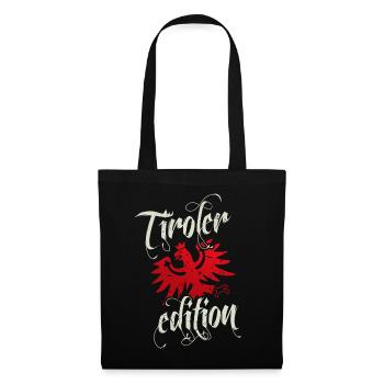 Tirol Tiroler Edition Adler Wappen Retro - Stoffbeutel - Schwarz - Vorne