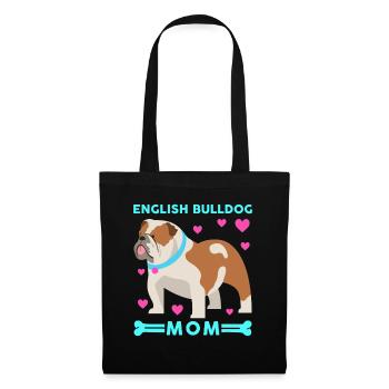 English Bulldog Anglais Bouledogue de maman Cadeau - Sac en tissu - noir - Devant