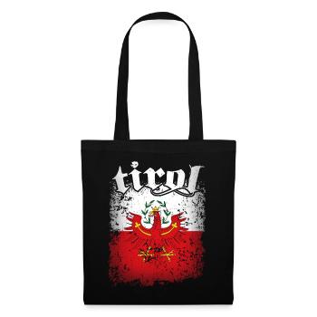 Drapeau Tyrol rétro aigle tyrolienne armoiries - Sac en tissu - noir - Devant