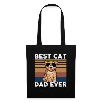 Meilleur Cat Dad Ever Chat Félin cadeau - Sac en tissu - noir - Devant