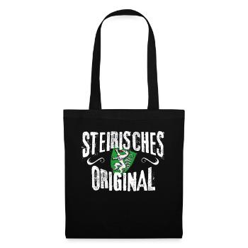 Steirisches Original Steiermark Steirer Bua Madl - Stoffbeutel - Schwarz - Vorne