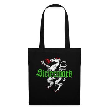 Steiermark Bekleidung Steirischer Panther - Stoffbeutel - Schwarz - Vorne