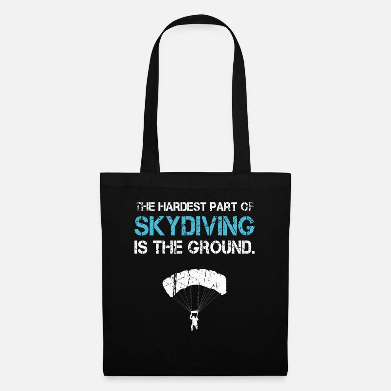 Skydiver Skydiving Skydiver Funny - Tote Bag - black