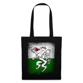 Steiermark Fahne Flagge Steirischer Panther Wappen - Stoffbeutel - Schwarz - Vorne