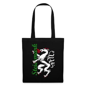 Steiermark Panther Wappen Schriftzug Steirer Bua - Stoffbeutel - Schwarz - Vorne