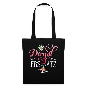 Dirndl Ersatz Damen Trachtenshirt Kinder Sprüche - Stoffbeutel - Schwarz - Vorne