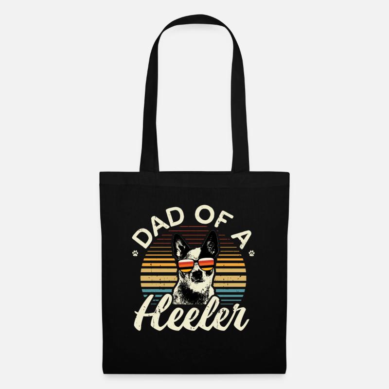 Australian Cattle Dog Papa Hundebesitzer Geschenk - Stoffbeutel - Schwarz