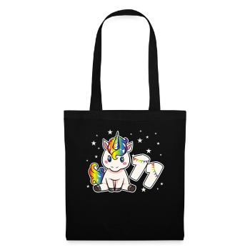 Unicorn 11 Birthday 11 Years Rainbow Girl - Tote Bag - black - Front