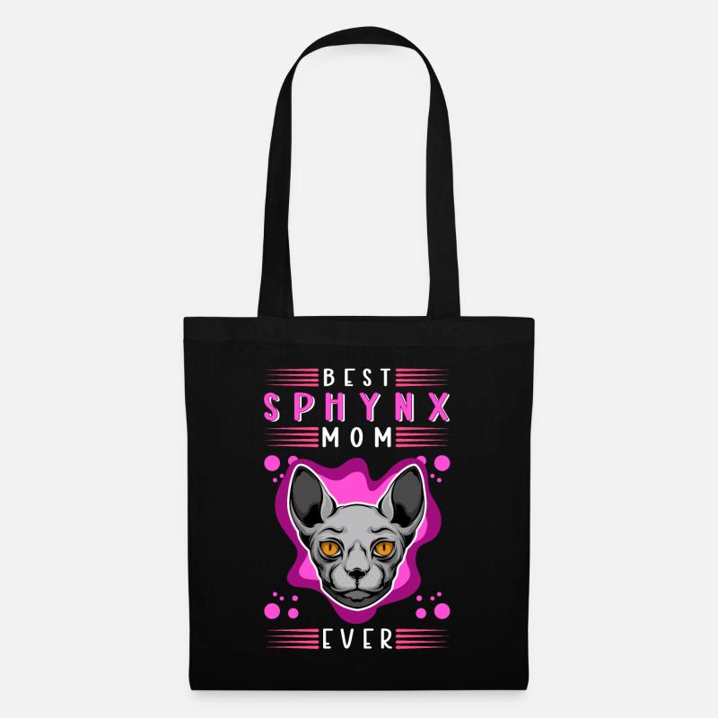Sphynx Mom Katze Sphinx Katzenbesitzerin Geschenk - Stoffbeutel - Schwarz