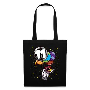 11 anniversaire astronaute 11 ans planètes spatiales - Sac en tissu - noir - Devant