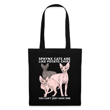 Sphynx Chats Sphinx | Cadeau de propriétaire de chat - Sac en tissu - noir - Devant