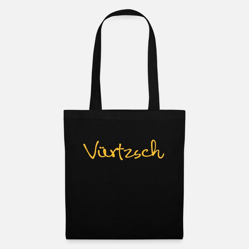 Vürtzsch Vierzig 40. Geburtstag Sächsisch - Stoffbeutel - Schwarz