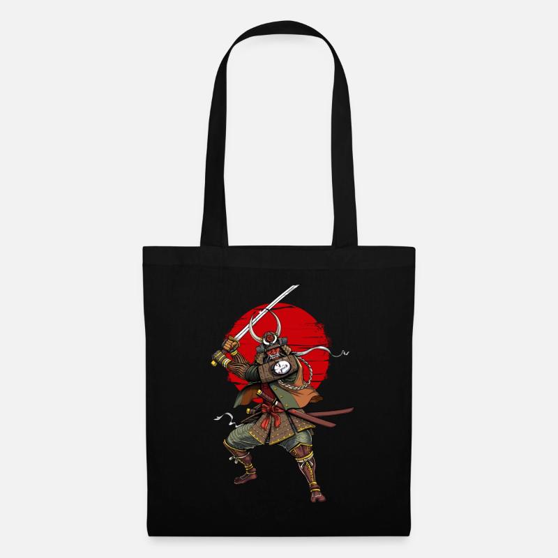 Samurai Krieger Dämon Oni - Stoffbeutel - Schwarz