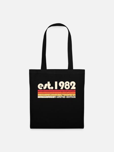 1982 Limited Edition Retro Vintage - Stoffbeutel - Schwarz