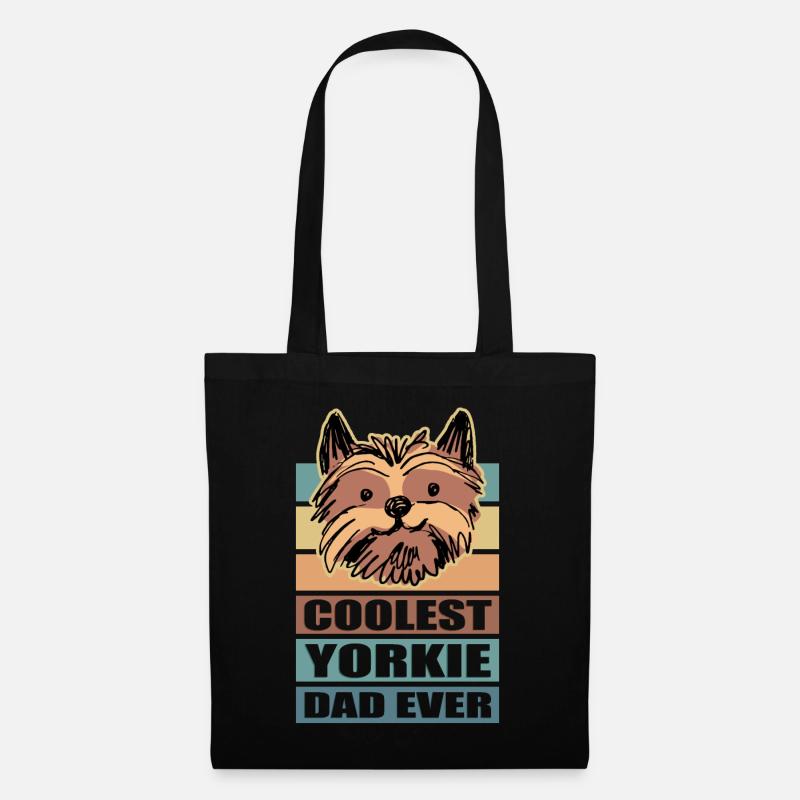 Yorkie Dad | Yorkshire Terrier Herrchen Geschenk - Stoffbeutel - Schwarz