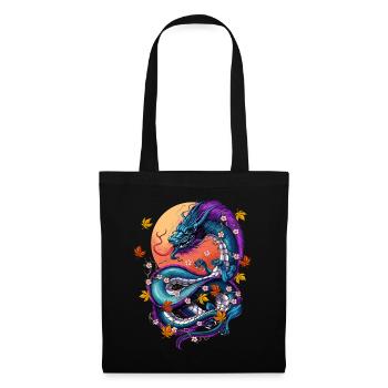 Vaporwave Japanese Dragon - Tote Bag - black - Front