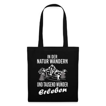 Wandern in den Bergen nichts für Weicheier - Stoffbeutel - Schwarz - Vorne