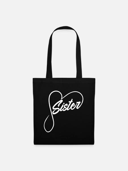 Sister Herz - Stoffbeutel - Schwarz