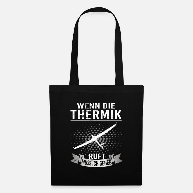 Wenn die Thermik ruft muss ich gehen - Stoffbeutel - Schwarz