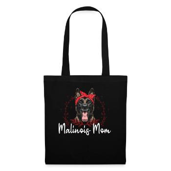 Malinois Mom Belgischer Schäferhund Hund Geschenk - Stoffbeutel - Schwarz - Vorne