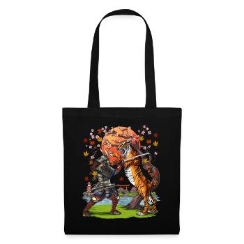 Japanese Samurai Tiger - Tote Bag - black - Front