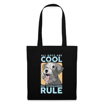 Schnauzer Chien Propriétaire de chien Propriétaire de chien Cadeau - Sac en tissu - noir - Devant