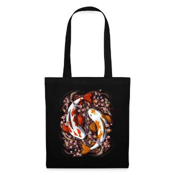 Koi Fish Cherry Blossom - Tote Bag - black - Front