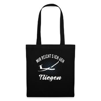 Mir reichts ich geh Fliegen - Stoffbeutel - Schwarz - Vorne