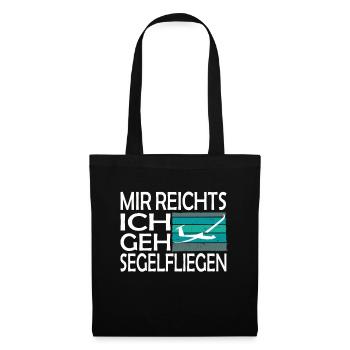 Segelflieger und Segelfliegen - Stoffbeutel - Schwarz - Vorne