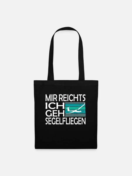 Segelflieger und Segelfliegen - Stoffbeutel - Schwarz