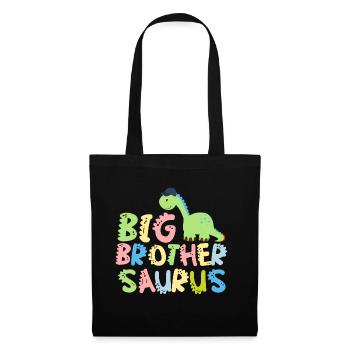 Promoted to big brother Saurus Dinosaur - Tote Bag - black - Front