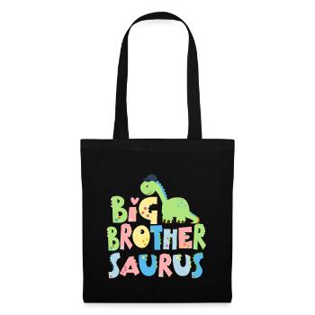 Promoted to big brother Saurus Dinosaur - Tote Bag - black - Front