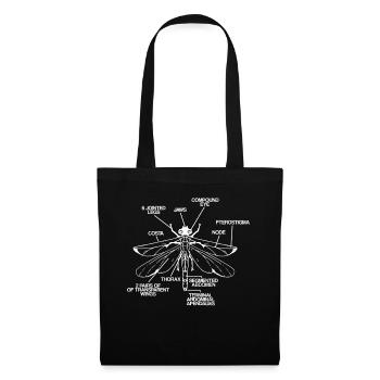 Dragonfly Anatomy Insects Animal Entomology - Tote Bag - black - Front