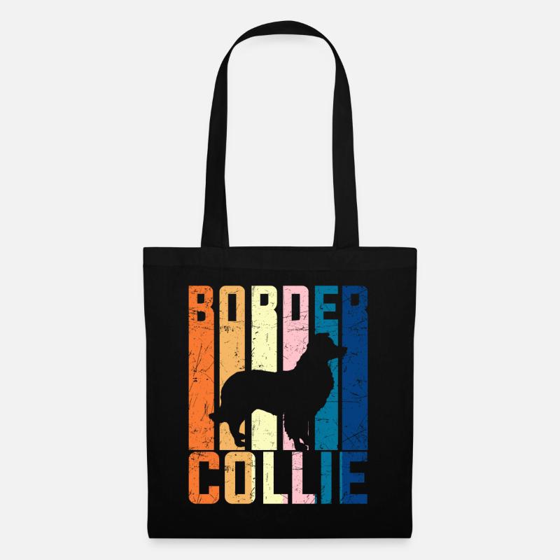 Border Collie - Stoffbeutel - Schwarz