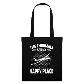 Les Thermes sont mon endroit heureux - Sac en tissu - noir - Devant