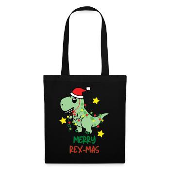 Joyeux Rex-Mas Ugly Noël XMAS X-Mas - Sac en tissu - noir - Devant
