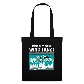 Der mit dem Wind Tanzt - Stoffbeutel - Schwarz - Vorne