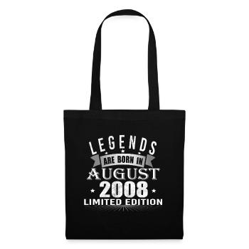 Legends are born in August 2008 - Tote Bag - black - Front