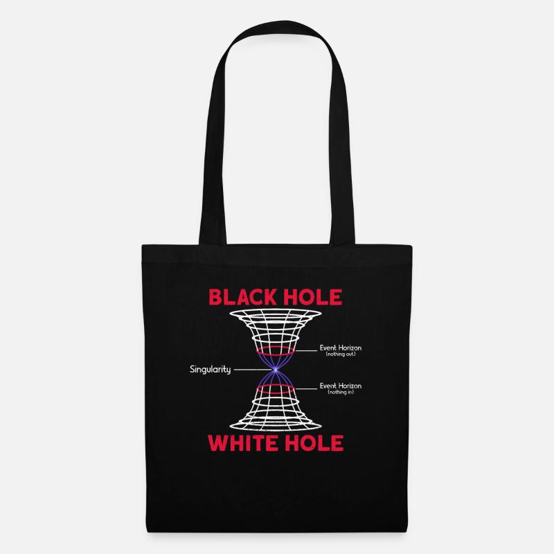 Black Hole - White Hole - Schwarzes Loch Astronom - Stoffbeutel - Schwarz