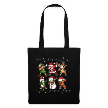 Dabbing Père Noël Bonhomme de neige Noël - Sac en tissu - noir - Devant