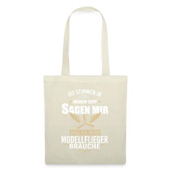Modellbau Flugzeug Modellflug - Stoffbeutel - Natur - Vorne