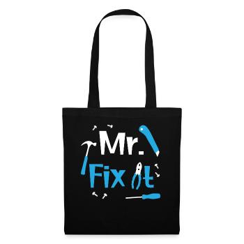 M. Fix It Carpenter Handyman Plombier Papa Day - Sac en tissu - noir - Devant